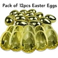 thumbnail image 3 of Golden Easter Eggs, 2.36'' Plastic 12 Pack Easter Metallic Gold Eggs Fillable, Bulk Surprise Eggs Golden Egg Fill for Candy Treats Easter Theme Party Festival Basket Stuffer Eggs Gift, 3 of 9