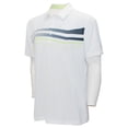thumbnail image 1 of JDX Golf Men's X5 Striped Polo Shirt, Small White, 1 of 3