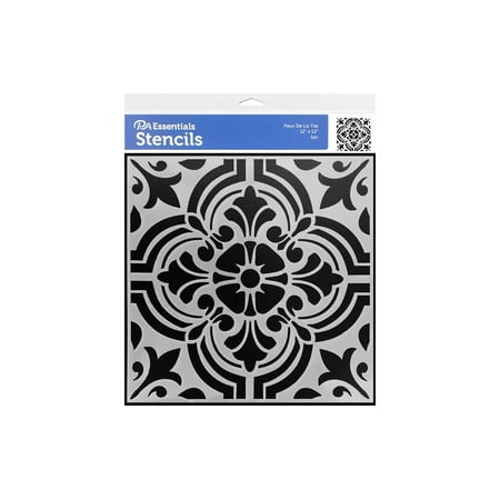 UPC: 0740512475995 | PA Essentials Stencil 12 x 12  Fleur De Lis Tile