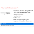 thumbnail image 2 of Front Shock Absorber - Compatible with 1997 - 2000 Mercedes-Benz C230 1998 1999, 2 of 2