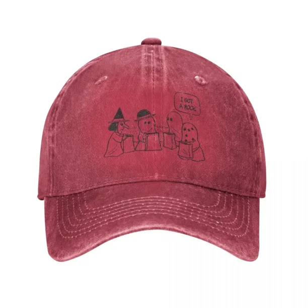Gorras de béisbol de Snoopy, Peanuts, Halloween, Charlie Brown, I Got A Rock, para hombre y mujer, gorras de mezclilla desgastadas, gorras para el sol de verano para exteriores