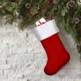 thumbnail image 4 of Odeerbi Christmas Stocking Knit Xmas Stockings Large Christmas Stocking Christmas Decoration Knitted Christmas Stocking Christmas Pendant Gift Bag Red, 4 of 5