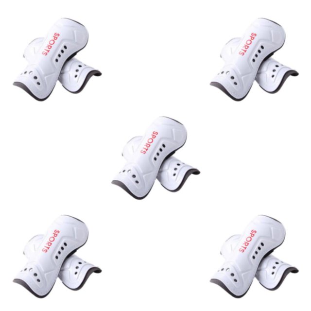 Baohd Durable Construction Calf Protector For Adult Soccer Training Adjustable Protective Leg Sleeves teen white 5Set