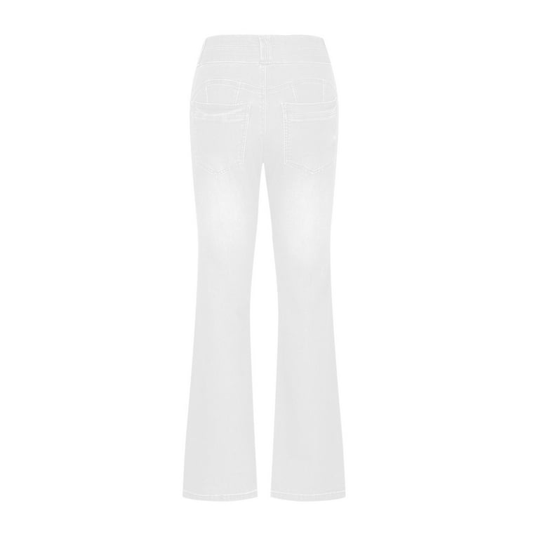 AherBiu Womens Plus Size High Waisted Flare Jeans, Stretch Bell