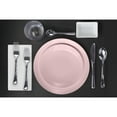 thumbnail image 6 of Crown Display Light Pink Fancy Plastic Plates Combo Set - 120 Count, 6 of 9