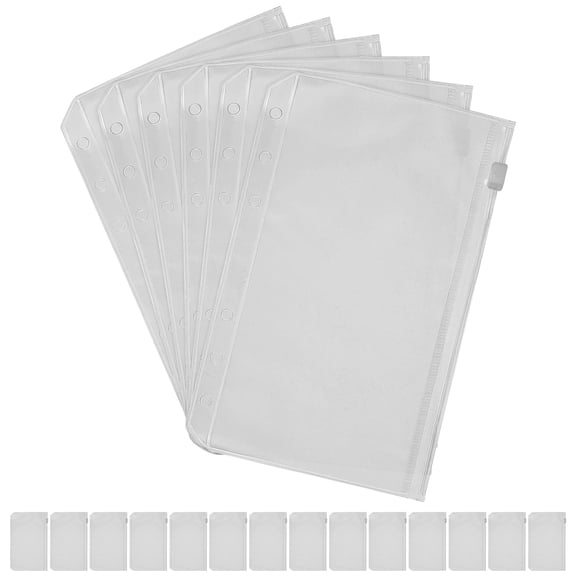 Raindrops Portable Binder Zipper Pouch for Storage PVC Material 20 Pieces Size