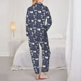 thumbnail image 6 of Goofa Bamboo Panda Printed Women’s 2 Piece Pajama Set Super,Pajamas Women's Long Sleeve Sleepwear Soft Button Down Loungewear Pjs Lounge Set Nightwear-Medium, 6 of 9
