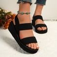 thumbnail image 5 of Willtoo Women's Orthopedic Sandals Comfortable Summer Thick Soled Wedge Slides Soft Sole Casual Elastic Straps Sandals for Women, 5 of 7