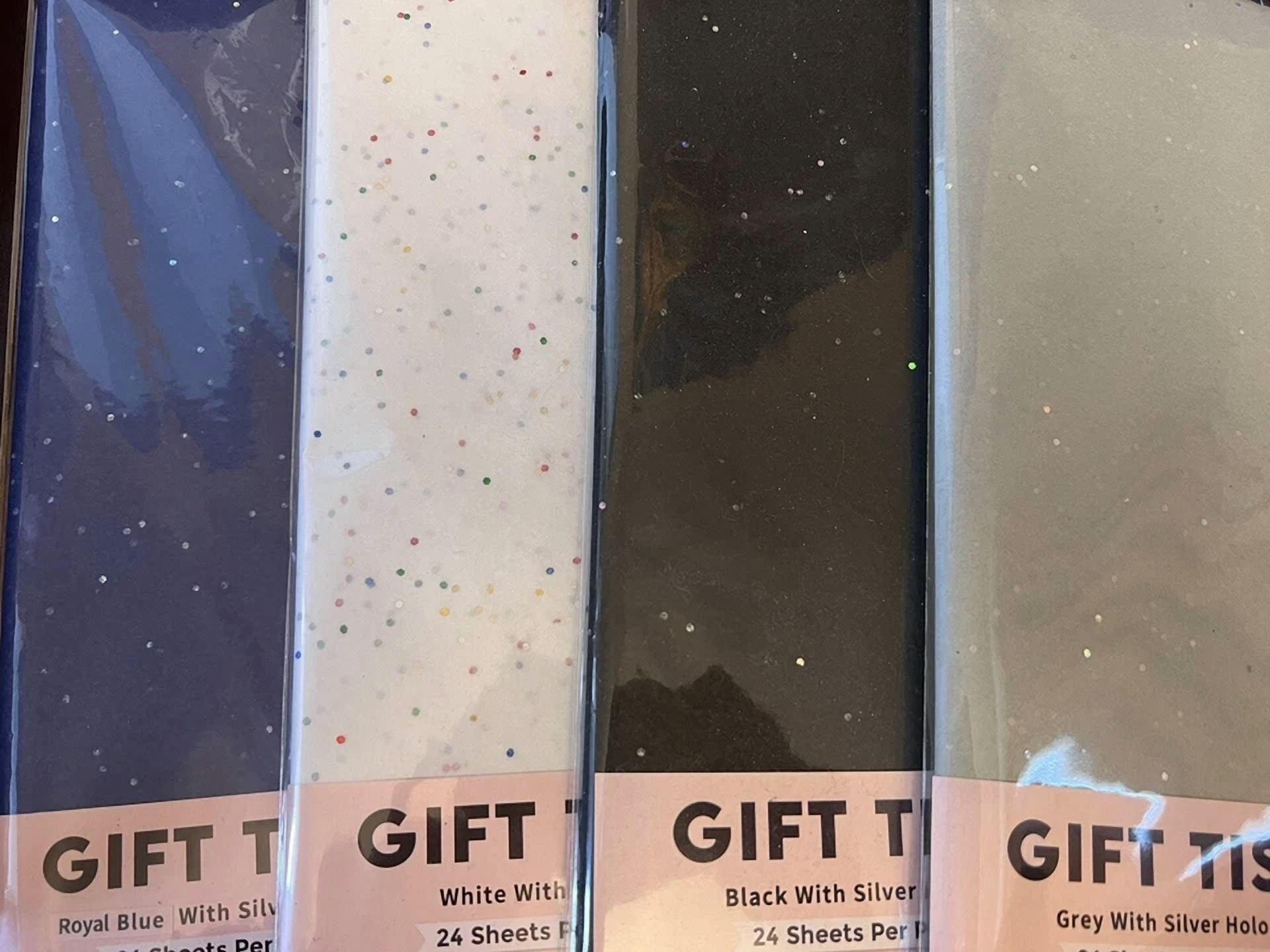4 Packs Bundle! Glitter Tissue Paper For Gifts, Holidays, 20”*20”