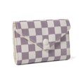 thumbnail image 3 of Daisy Rose Trifold RFID Blocking Wallet - PU Vegan Leather Multi Card Holder Organizer Small - Cream checkered, 3 of 6