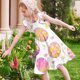 thumbnail image 5 of Vestido de Verano de Manga Corta Impresión de Verano de Niños Vestido de Manga Plisada de Doble Capa para 5-14 Años de Edad, Estiramiento Suave Cómodo Casual para las Vacaciones Escolares, 5 of 7