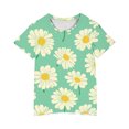thumbnail image 4 of Zpanxa T-Shirts pour Filles Imprimé Stylé Col Rond Manches Courtes Été Décontracté Haut en Coton 9-10 Ans, 4 of 4