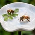 thumbnail image 5 of Handcrafted Ceramic Mini Pollinator Water Station, Colorful Floral Bee Feeder Butterfly Bath, Small Garden Stake Yard Outdoor Decor, 5 of 6