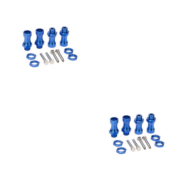Tholdsy Adaptadores hexagonales RC de 4 piezas, 12 mm a 17 mm, pieza de neumático resistente y confiable, accesorios de actualización, kit de ajuste de Azul oscuro 2piezas Tholdsy CBP197969