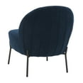 thumbnail image 2 of Safavieh  Brax Petite Velvet Slipper Chair - 21 in. W x 26 in. D x 26 in. H Navy, 2 of 5