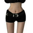 thumbnail image 2 of mfyjkho Pantalones Cortos Vaqueros Elásticos De Pierna Recta De Color Liso Para Mujer Para Primavera Y Verano, Ajustados, Versátiles, Que Alargan Las Piernas Y Tienen Cintura Alta. S, 2 of 4