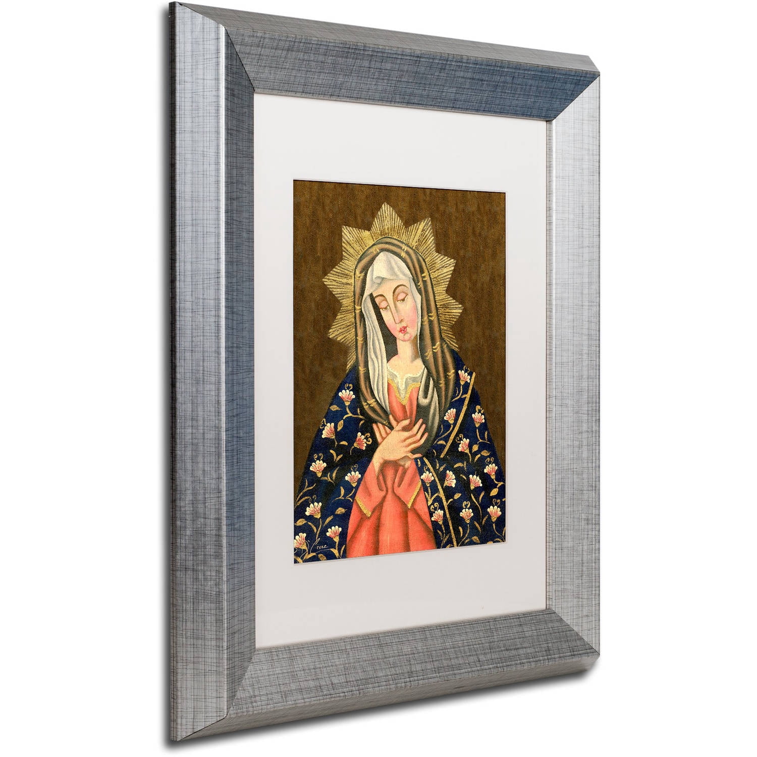 Trademark Fine Art "The Virgin II" Canvas Art by Masters Fine Art, White Matte, Silver Frame
