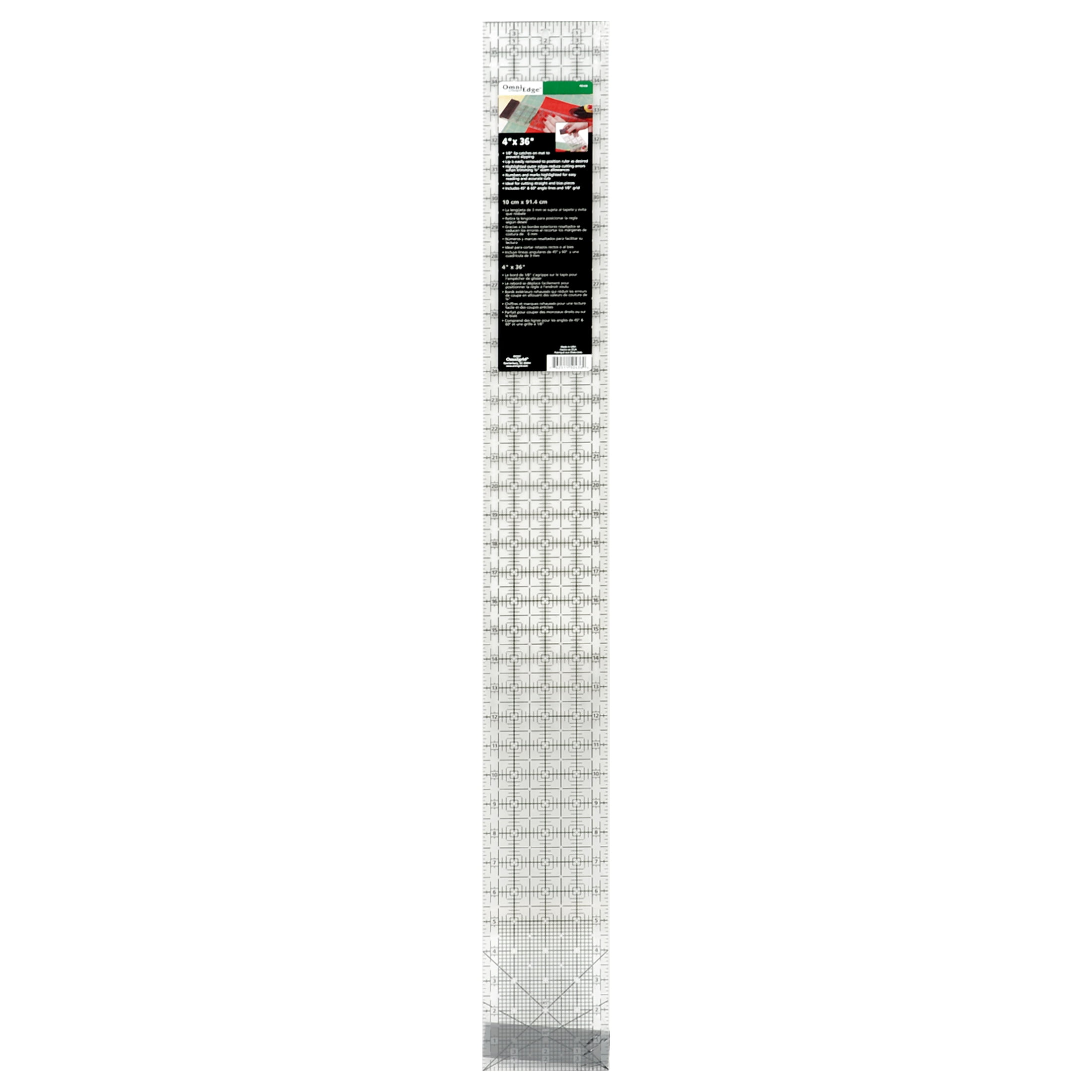 OmniEdge 4" x 36" Ruler, Rectangle Quilter's Ruler by Omnigrid