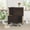 Basic deep walnut wood, variant on Double Cat Litter Box Enclosure, 2 Level Dual Litter Box Furniture with Scratching Post and Litter Mat, Cat Litter Box Furniture for 2 Litter Boxes, Black Slotted Door