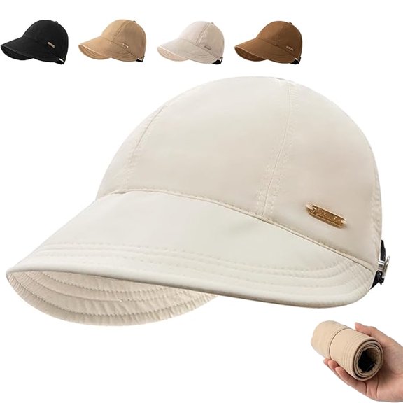Beach Hats for Women Trendy, Wide Brim Foldable Sun Hat with Quick Dry UPF Protection for Travel Outdoor