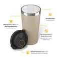 thumbnail image 5 of RTIC 16 oz Ceramic Lined Insulated Essential Pint Tumbler, Splash Resistant, Beach, 5 of 6