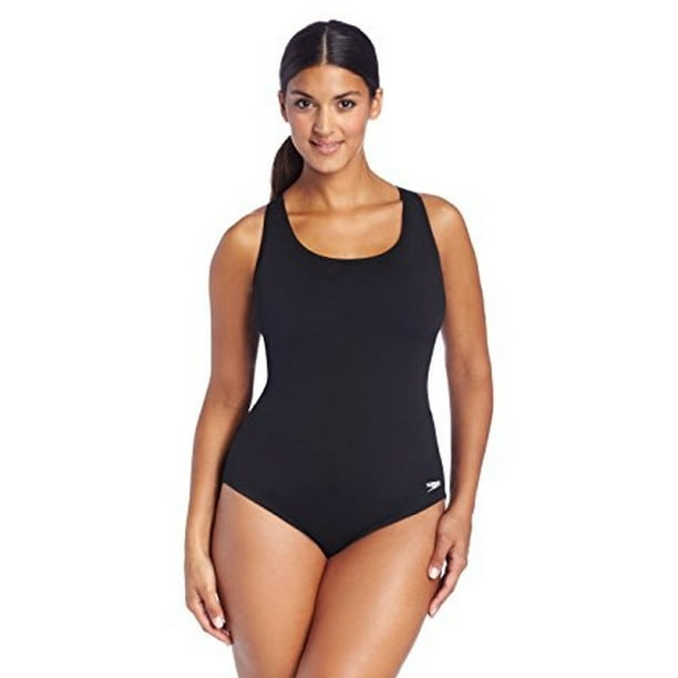 Halloween Vær modløs Integral Speedo Women's Plus-Size Endurance+ Moderate Ultraback One Piece Swimsuit,  Black, 20 - Walmart.com