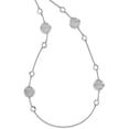 thumbnail image 2 of Sterling Silver Rhodium-plated Filigree Necklace - 32"- Made In Italy Chain, 2 of 7