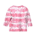 thumbnail image 5 of CCRFTGI Size 12 Girls Clothes Preppy 3/4 Length Sleeve Tween Girls Tops Crew Neck Tie Dye Shirts Spring Girls 12-14 Clothes Pink 8-9 Years, 5 of 5
