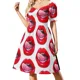 thumbnail image 3 of Vestido sin mangas de labios rojos Cóctel de vestidos Vestido de invitada de boda Vestidos elegantes Tallas grandes Vestido, 3 of 7