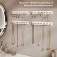 thumbnail image 5 of NiHome 4-Pack Wall Mount Acrylic Jewelry Storage for Necklaces, Bracelets, Earrings, Accessories, Easy Installation for Vanity, Bathroom, Kitchen (White), 5 of 7