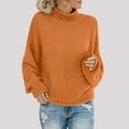 thumbnail image 4 of Sweaters for Women 2025 Fall Winter Long Sleeve Turtleneck Knit Sweater Jumper Top Womens Pullover Sweaters, 4 of 5