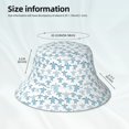 thumbnail image 3 of Sikiie Hand Drawn Turtle Reflective Double-Sided Bucket Hat, Sun Hat, for Gardening, Beaching, Camping, Hiking, Fishing, 3 of 6