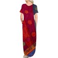 thumbnail image 7 of JTZGDY Summer Dresses for Women 2025 Casual Floral Print Short Sleeve Maxi Beach Sundress Loose Fit Crewneck Long T-Shirt Dress with Pockets Travel Vacation Outfits Red#01 S, 7 of 7