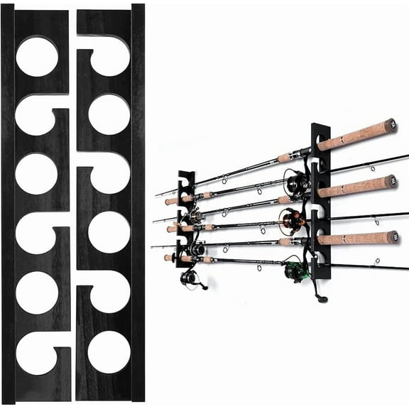 Ghosthorn Holds Up to 12 Rods Fishing Pole Racks Wall or Ceiling Mounted Holders for Garage Storage Organizer Gear Equipment Gifts