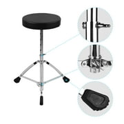 Htovila Drum Throne,Stool Stainless Steel Round Padded Drum 5 Levels Adajustable Levels Adajustable Drummers Padded Drum Seat Stainless Steel -slip Seat Stool Stainless -slip 5 Levels Leeofty