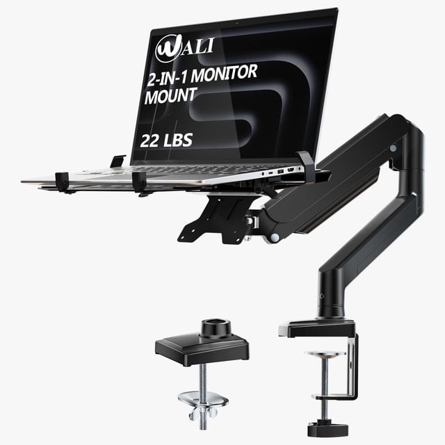 Soporte de escritorio para laptop WALI ajustable para laptop de 17" y monitor de 34"
