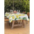 thumbnail image 3 of Outdoor Tablecloth with Umbrella Hole for Patio/Picnic/Party/Camping, Summer Lemon Waterproof Table Cloth Rectangle Table Cover Washable, Green Botanical Yellow Fruits (54"x 80"), 3 of 9