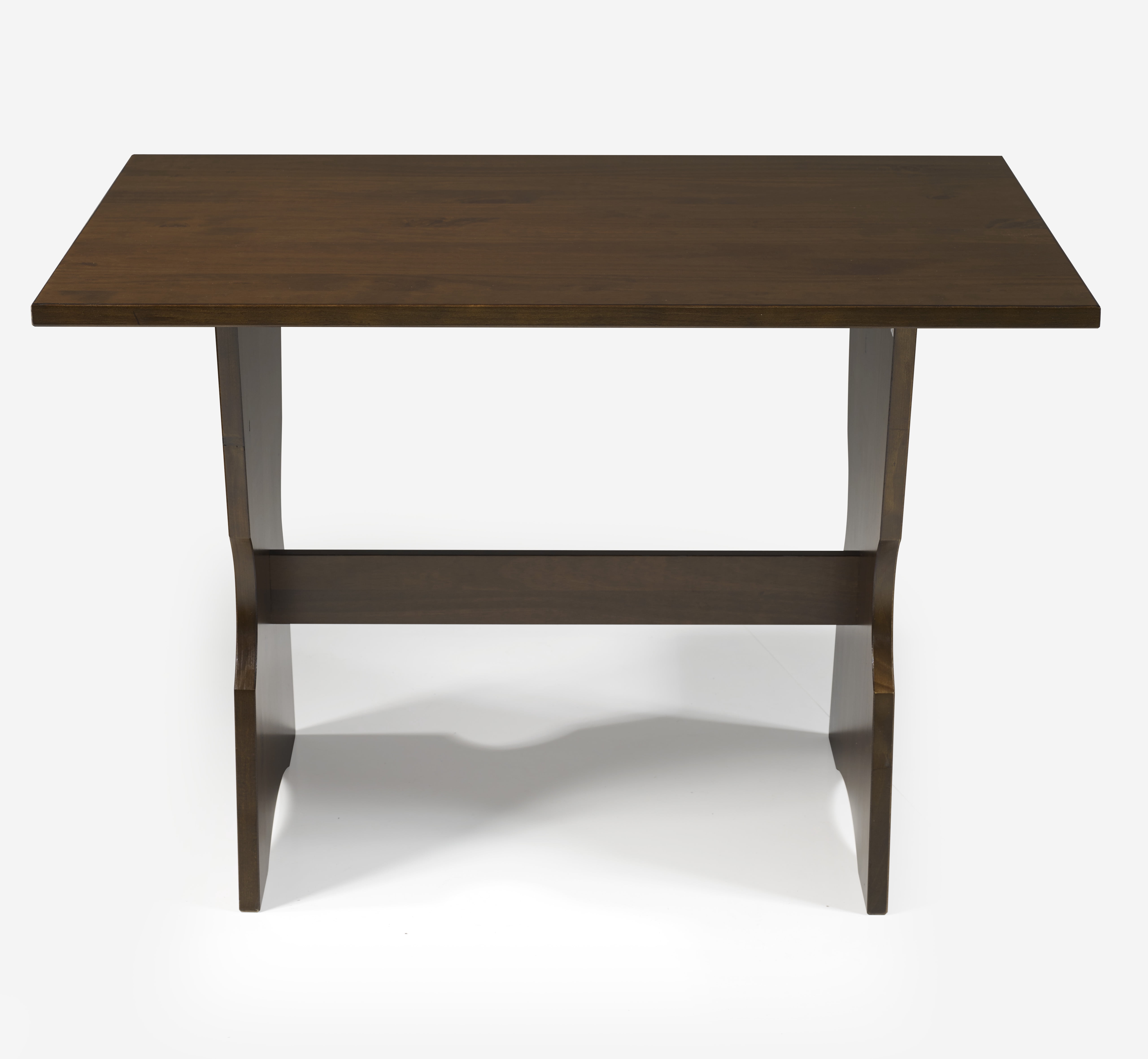 Linon Trefny 3-Piece Backless Corner Breakfast Nook Dining Set with Storage, Walnut