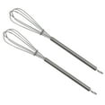 thumbnail image 1 of 2pcs Hair Color Cream Mixer Stir Stainless Steel Salon Whisk Salon Hand Mixer (Silver), 1 of 9