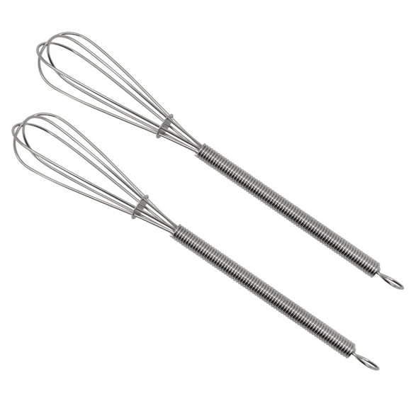 Shisuyan 2pcs Hair Color Cream Mixer Stir Stainless Steel Salon Whisk Salon Hand Mixer (Silver)
