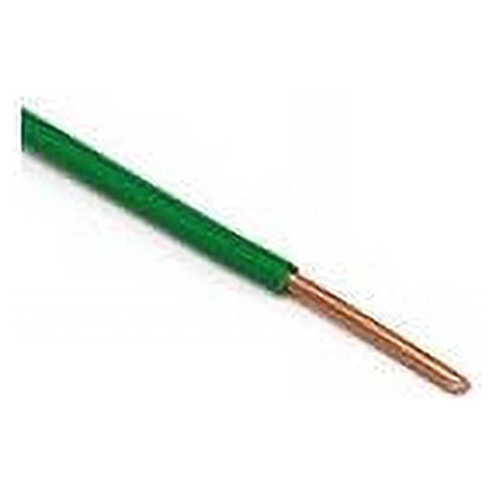 Solid Copper Grounding Wire - Proudly Made in America - Ground Protection Satellite Dish Off-Air TV Signal - UV Jacketed Antenna Electrical Shock # 10 Gauge AWG THHN - Green 200 FT