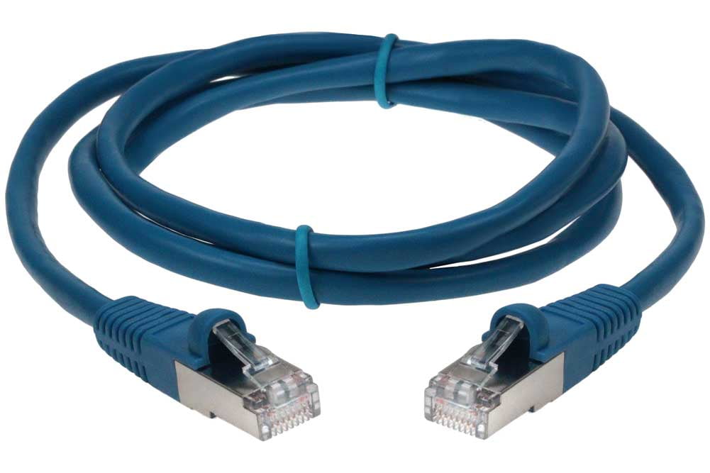E11-010BL MICRO CONNECTORS 10 Feet Cat7 SFTP Double Shielded RJ45 Snagless Ethernet 26AWG Cable Blue 