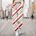 thumbnail image 3 of Gibobby pantalones negros mujer Leggings elásticos largos de Navidad para mujer, cinturón con estampado de árbol de Papá Noel y de nieve, pantalón diario informal (Blanco, S), 3 of 4
