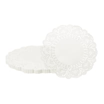 100pcs Paper Doilies 8" Round Disposable Lace Paper Doilies Placemats White