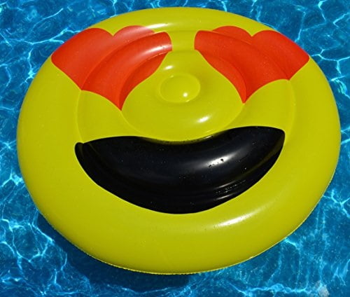 Extra Large inflatable Emoji Swimming Pool Float donut Heart Emoji 54