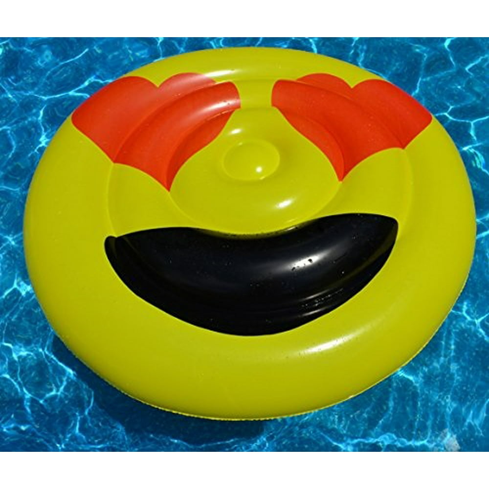 Extra Large inflatable Emoji Swimming Pool Float donut Heart Emoji 54