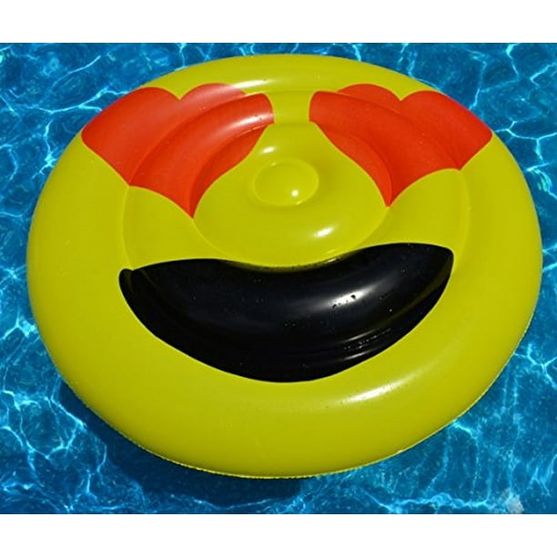 Extra Large inflatable Emoji Swimming Pool Float donut Heart Emoji 54