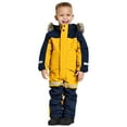 thumbnail image 4 of SERTG Kids One-Piece Ski Suit Set Waterproof Windproof Thermal Insulated Winter Snow Play Fleece-Lined Warm Outdoor Snowsuit Coat and Jumpsuit Set(Yellow#1,10 Years), 4 of 9
