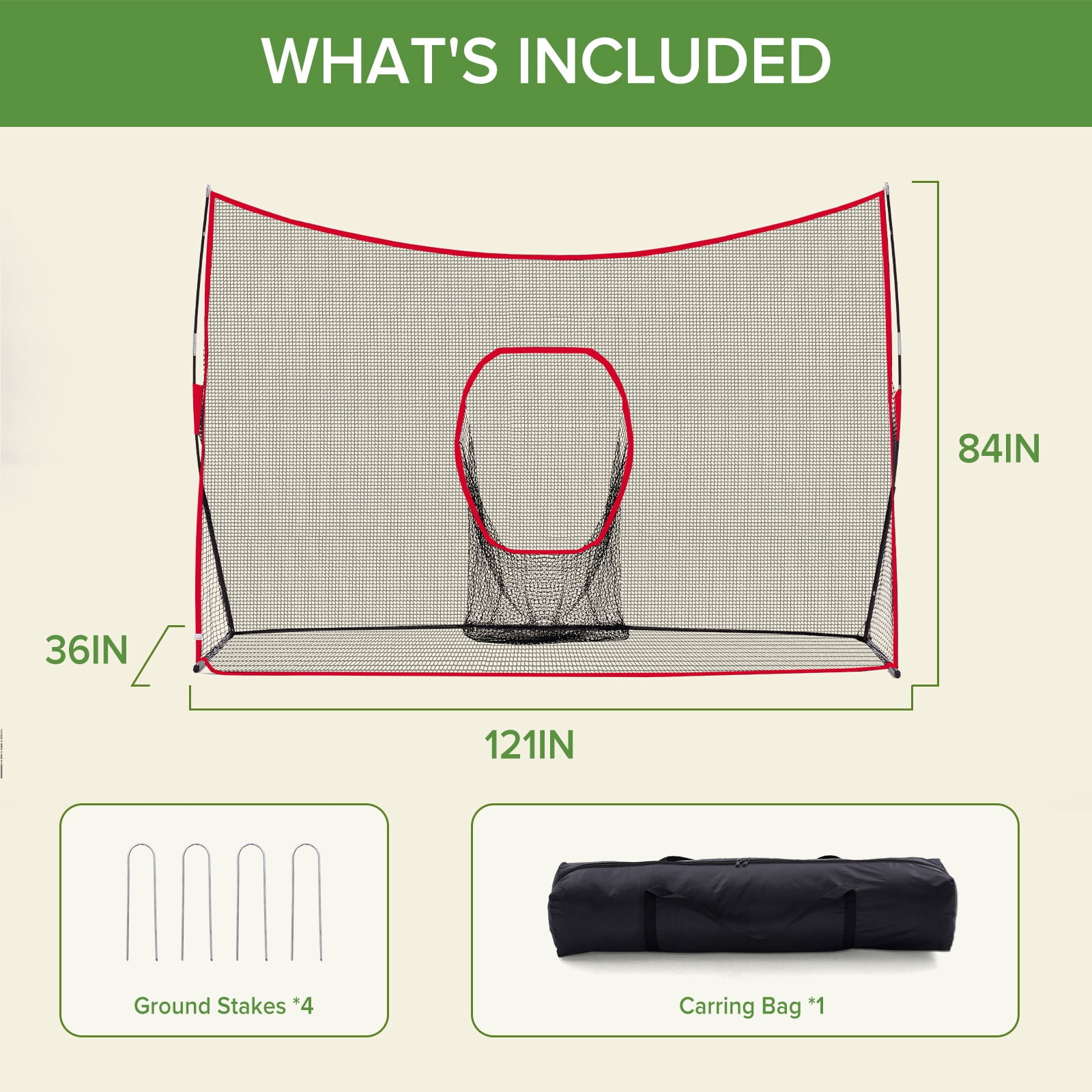 Gianna 10'x7' Golf Practice Net with Frame, Sturdy Indoor and Outdoor Golf Hitting Net for Home, Garage, or Backyard Driving Range