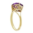 thumbnail image 2 of Galaxy Gold 14K Solid Yellow Gold Heart Ring with Natural 10 mm Heart-Shaped Amethyst, Size 6.5, 5.5-11 Sizes, February Birthstone, Symbol of Devotion, 2 of 2